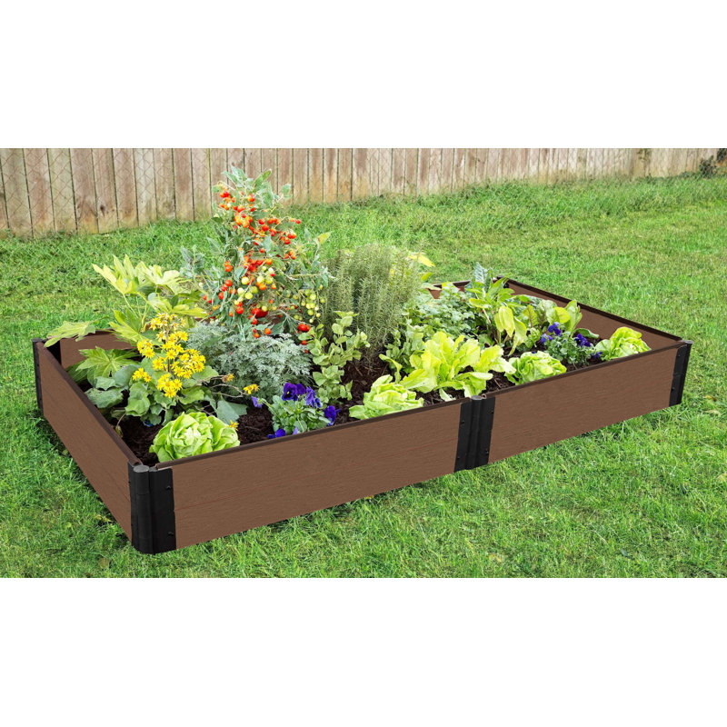 Frame It All 4 ft x 8 ft Composite Raised Garden Bed Wayfair
